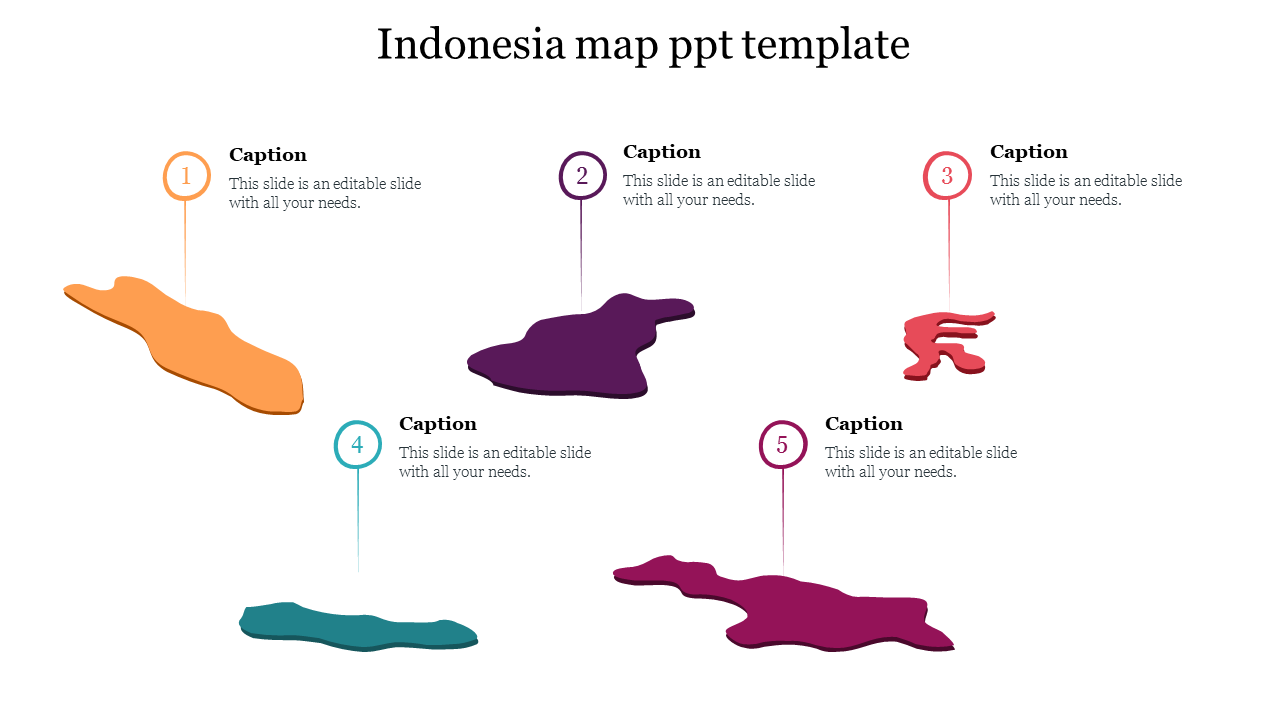 Indonesia map ppt template 